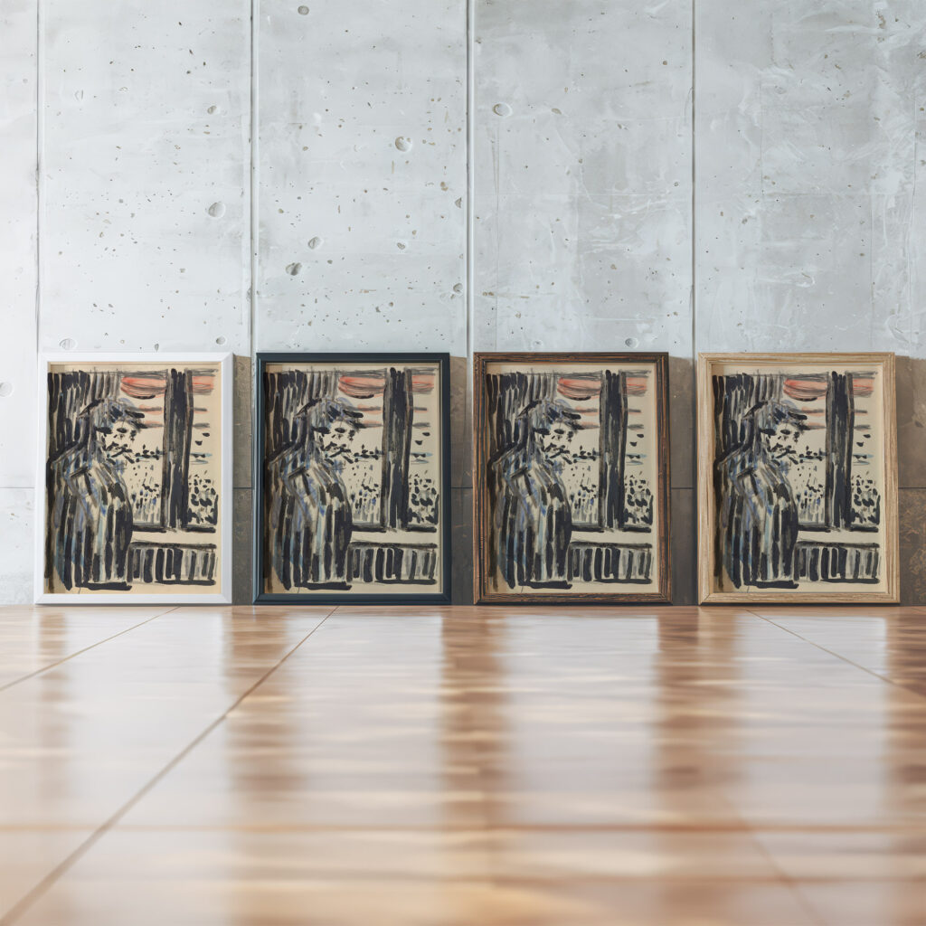 Staende figur   1909 1910 Edvard Munch framed posters mockup